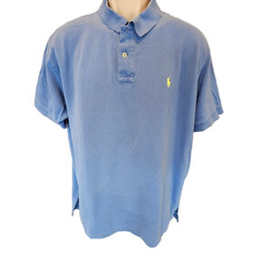 Polo ralph lauren size XL Blue men's polo short sleeve Casual cmeveryday *FLAW*^